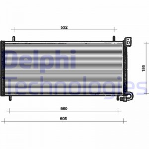 Конденсатор, кондиционер TSP0225090 DELPHI