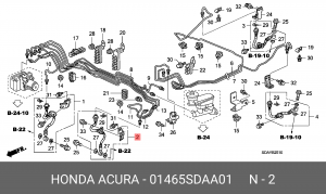 Тормозной шланг 01465SDAA01 HONDA