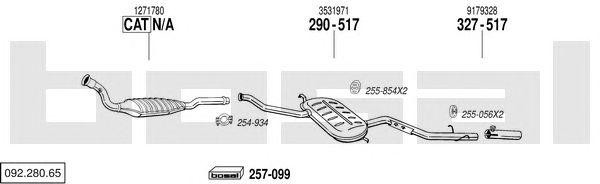 Система выпуска ОГ 09228065 BOSAL