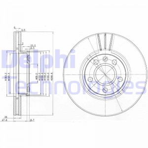 Тормозной диск BG3696 DELPHI