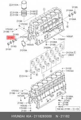 Подшипник распредвала 2118283000 HYUNDAI KIA