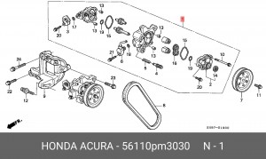 Гидравлический насос, рулевое управление 56110PM3030 HONDA