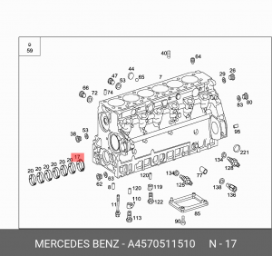 Вкладыши распредвала A 457 051 15 10 MERCEDES BENZ