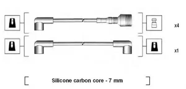 Ккомплект проводов зажигания 941044140503 MAGNETI MARELLI
