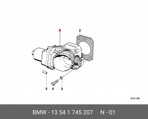 Патрубок дроссельной заслонки 13 54 1 745 207 BMW