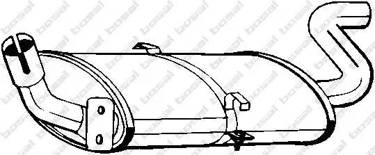 Глушитель выхлопных газов конечный 235185 BOSAL