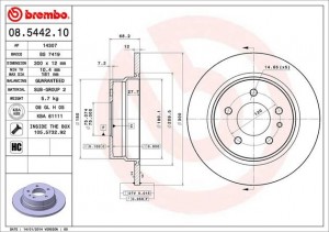 Тормозной диск 08.5442.10 BREMBO