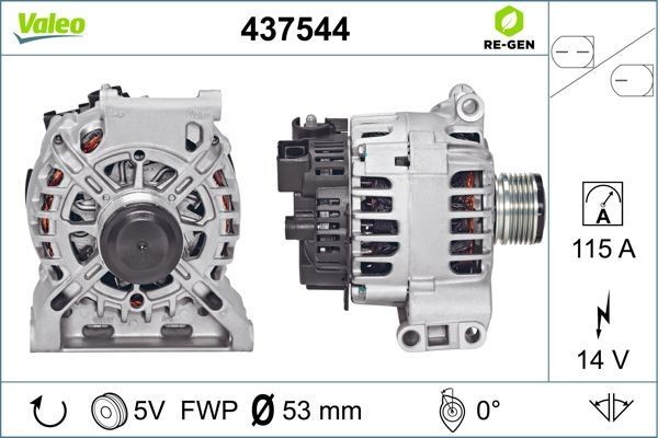 Генератор 437544 VALEO PHC