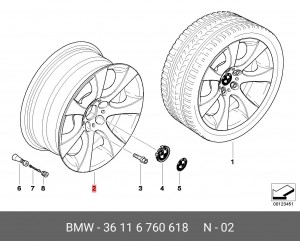 Диск колеса 36 11 6 760 618 BMW