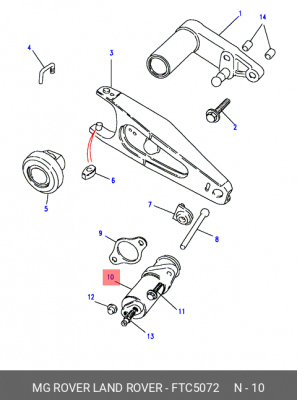 Рабочий цилиндр, система сцепления FTC5072 LAND ROVER