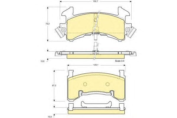 Комплект тормозных колодок, диско 6112723 GIRLING