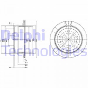 Тормозной диск BG3534 DELPHI