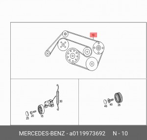 Ремень приводной A0119973692 MERCEDES BENZ