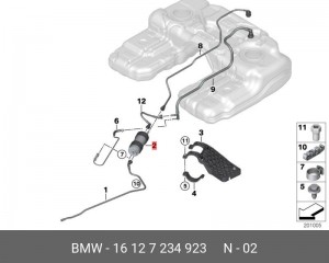 Фильтр топливный 16 12 7 234 923 BMW