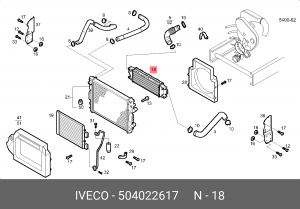 Интеркулер 504022617 IVECO