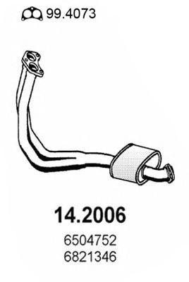 Предглушитель выхлопных газов 142006 ASSO