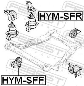 Подушка двигателя HYMSFR FEBEST