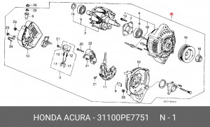 Генератор 31100PE7751 HONDA