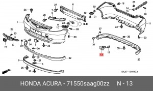 Деталь 71550SAAG00ZZ HONDA