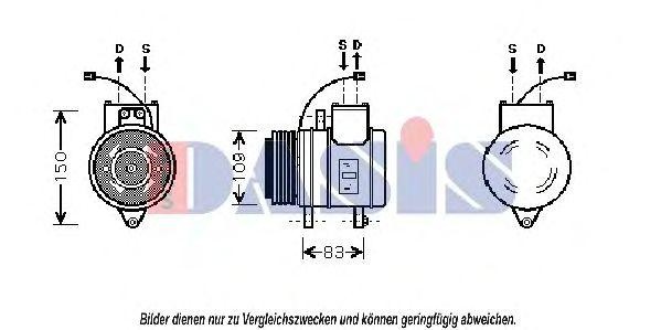 Компрессор, кондиционер 851011N AKS DASIS