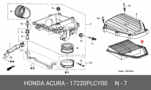 Воздушный фильтр 17220PLCY00 HONDA