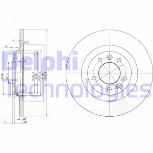 Тормозной диск BG3836 DELPHI