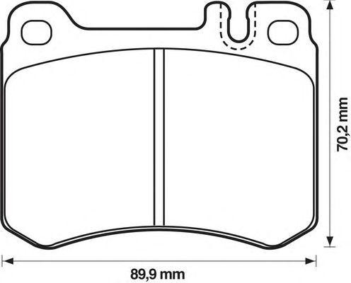 Комплект тормозных колодок, диско 571479B BENDIX JURID