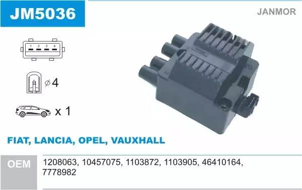 Катушка зажигания JM5036 JANMOR