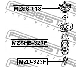 Пыльник амортизатора подвески MZSHB-323F FEBEST