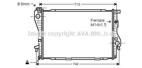 Радиатор охлаждения ДВС BW2170 AVA