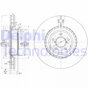 Тормозной диск BG3818 DELPHI