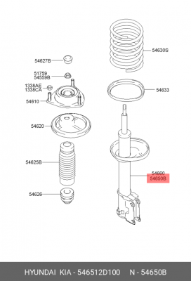 Амортизатор подвески 546512D100 MOBIS
