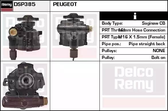 Гидравлический насос, рулевое управление DSP385 DELCO REMY