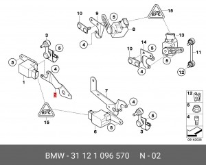 Кронштейн крепления 31 12 1 096 570 BMW