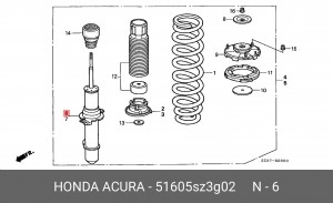 Амортизатор подвески 51605SZ3G02 HONDA