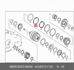 Диск фрикционный АКПП A1683721126 MERCEDES BENZ