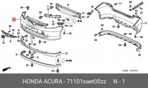 Бампер передний 71101SAET00ZZ HONDA