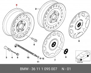 Диск колеса 36 11 1 095 007 BMW