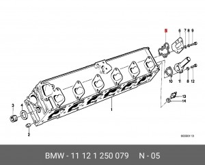 Прокладка, крышка головки цилиндра 11 12 1250079 BMW