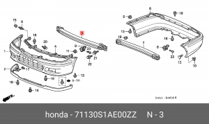 Носитель, буфер 71130S1AE00ZZ HONDA