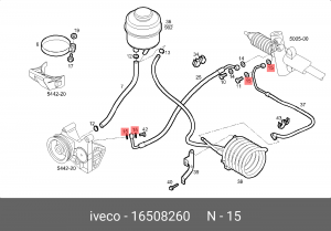 Уплотнительное кольцо, резьбовая пр; Уплотняющее кольцо 16508260 IVECO