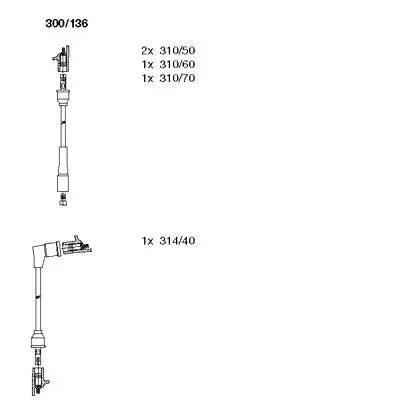 Ккомплект проводов зажигания 300136 BREMI