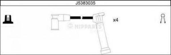 Ккомплект проводов зажигания J5383035 H B JAKOPARTS NIPPARTS