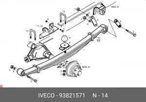Буфер, амортизация 93821571 IVECO