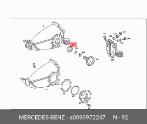 Сальник A 009 997 22 47 MERCEDES BENZ