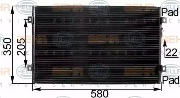 Конденсатор, кондиционер 8FC 351 300-411 HELLA