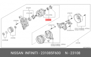Ротор, генератор 23108-5F600 NISSAN
