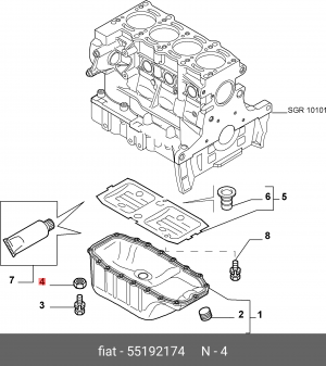 Гайка 55192174 ALFA FIAT LANCIA