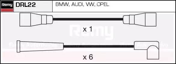 Ккомплект проводов зажигания DRL22 DELCO REMY