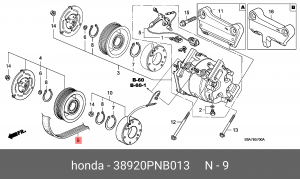 Ремень приводной 38920-PNB-013 HONDA